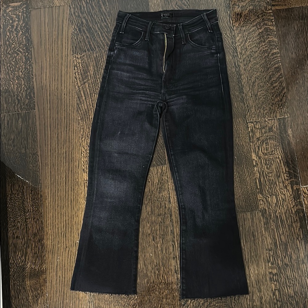 MOTHER Black Boot Cut Jeans